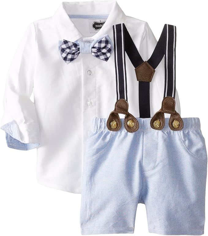 Mud Pie Baby Boys' Suspender Short Set | Amazon (US)