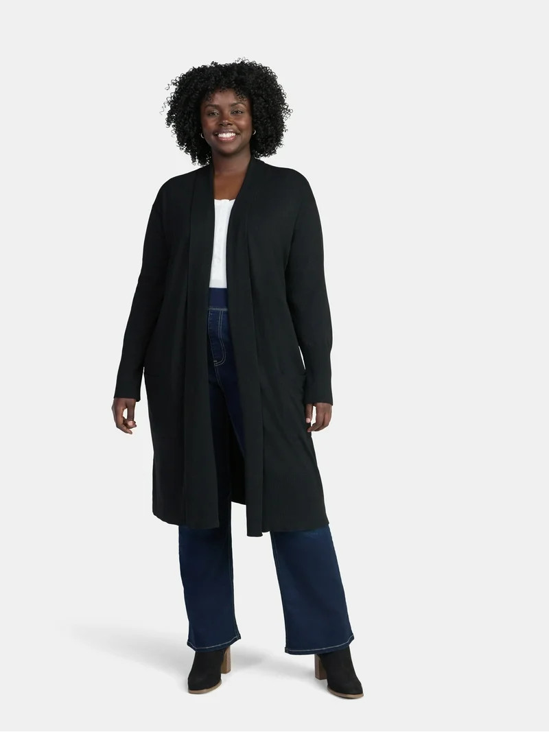Terra & Sky Women's Plus Duster Cardigan, Sizes 0X-5X | Walmart (US)