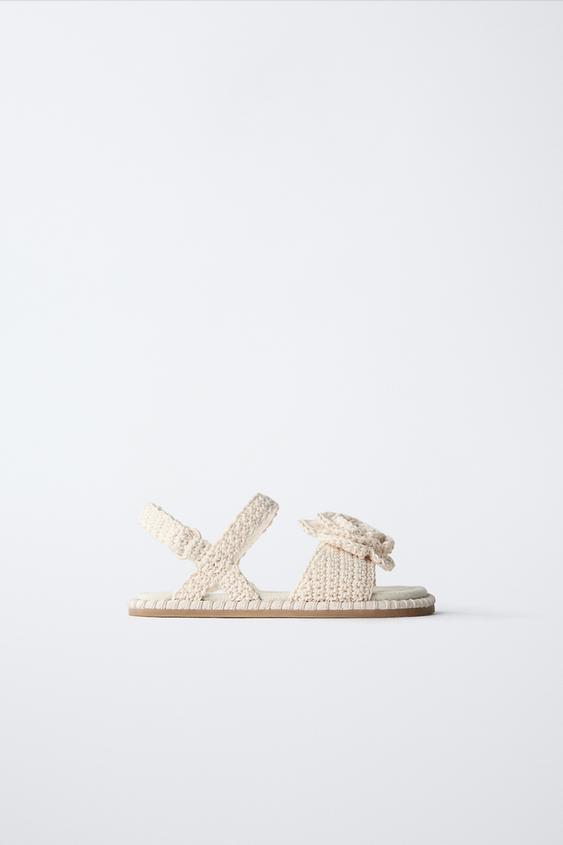 CROCHET FLOWER SANDALS | Zara US