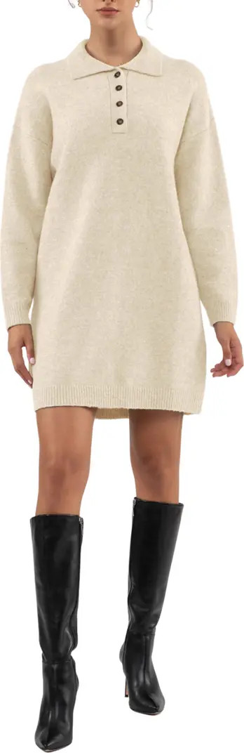 Collared Long Sleeve Sweater Dress | Nordstrom Rack