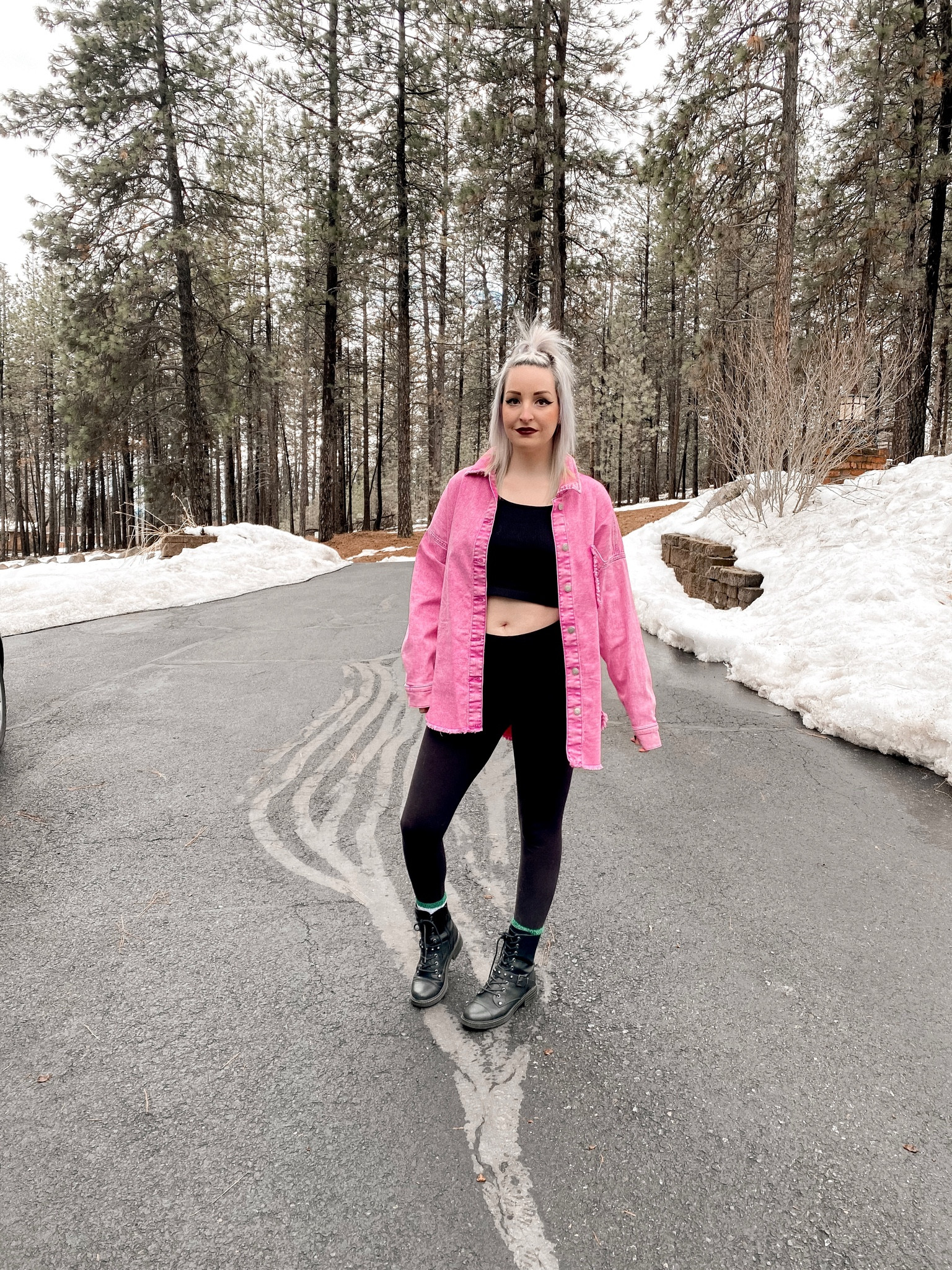 Always late to the party.. can we still wear pink on Thursdays?🤪💕🤷🏼‍♀️ Spring fashion is here + the shacket trend is back🙏🏻 This denim shacket is a must have for a casual outfit look! Comes in this pink acid wash + regular blue denim. Link on my Liketoknowit to shop 💕 

🏷 affordable style, denim jacket, spring style, affordable fashion 

#LTKunder50