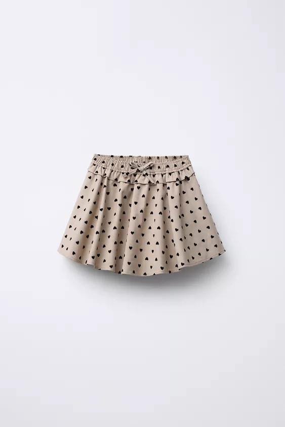 FLOCKED PRINT SKORT | Zara US