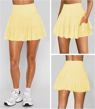 Women's Mini Skirt Skort Flowy Pleated High Waisted Ruffle Tennis Skirts for Women Athletic Skate... | Amazon (US)