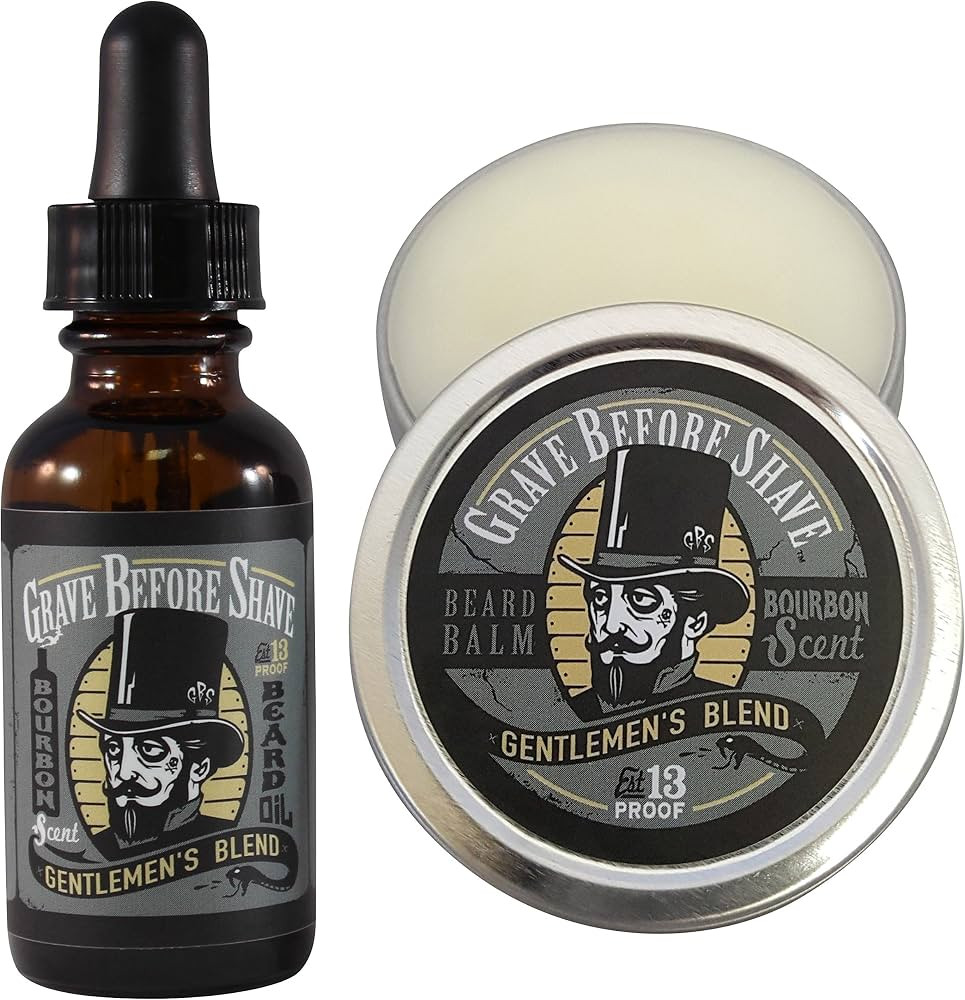 GRAVE BEFORE SHAVE™ Gentlemen's Blend Beard Pack (Bourbon/Sandal wood Scent) | Amazon (US)