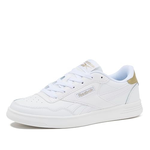 Reebok Court Advance Womens Sneakers - Casual Fashion White Sneakers for Women, Tennis Women's Shoes Size 5 to 11, Footwear White/Footwear White/Pale Gold, 10 | Amazon (US)