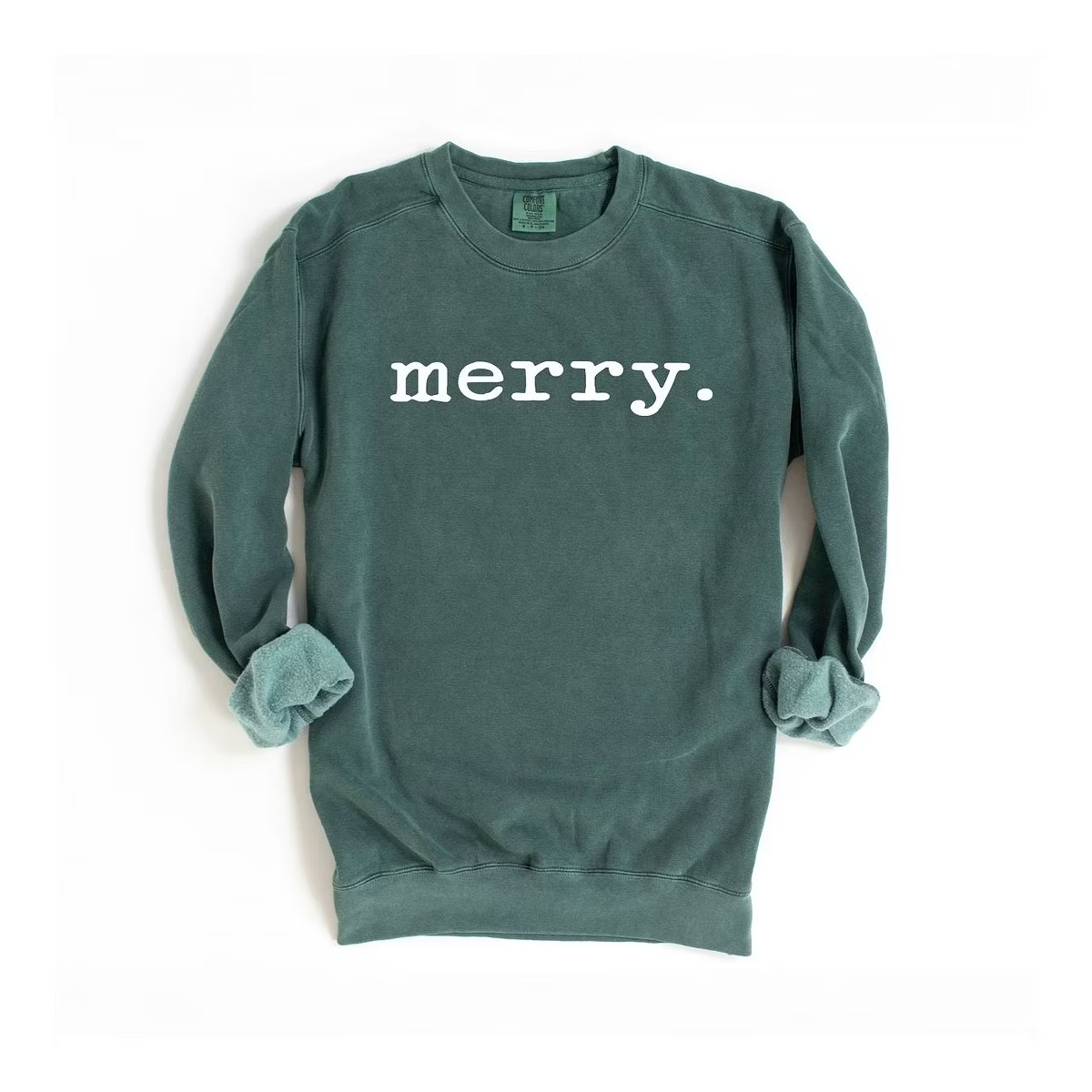 Simply Sage Market Women's  Garment Dyed Graphic Sweatshirt Merry Typewriter | Target
