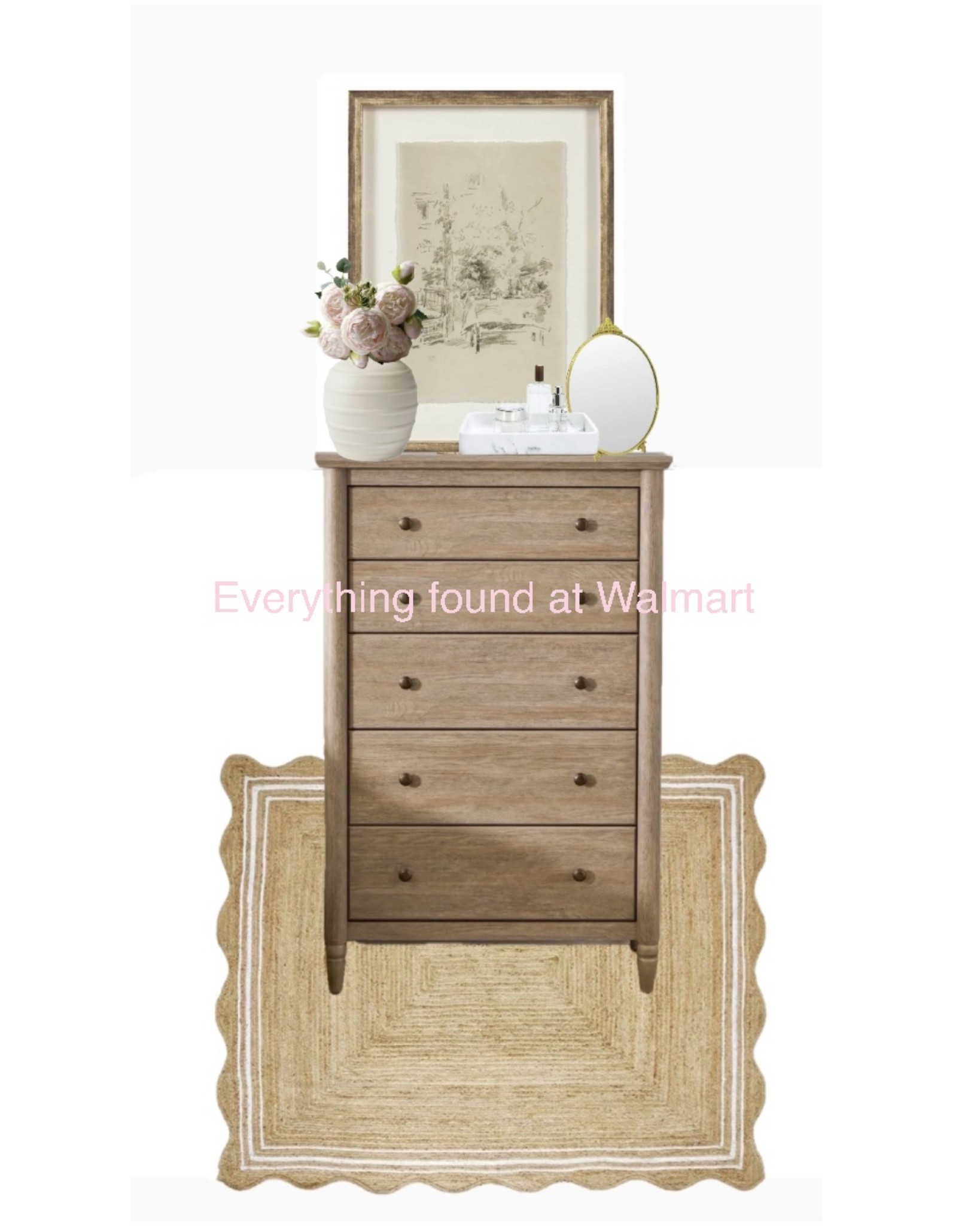 Find everything at Walmart! 
#dresser #mirror #artwork #marbletray #vase #flowers

#LTKHome