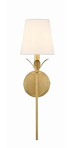 Crystorama Broche 1 Light Antique Gold Sconce | Amazon (US)