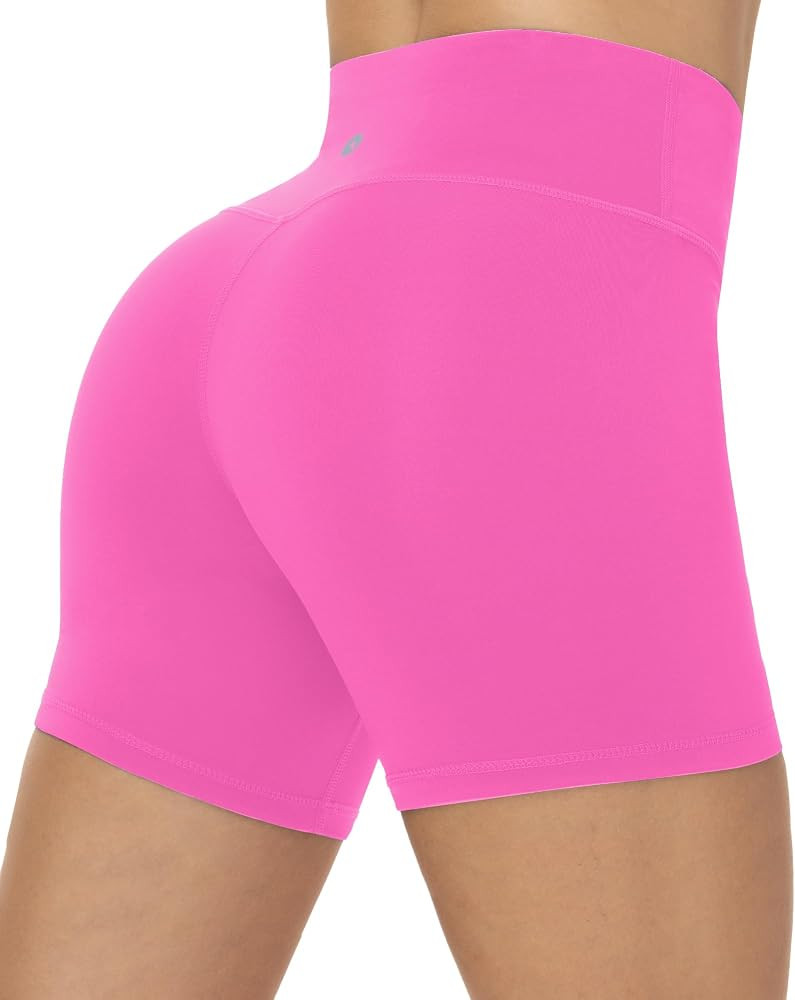 Women's 4"/6"/8" Workout Biker Shorts High Waisted Tummy Control Spandex Shorts for Volleyball Yo... | Amazon (US)