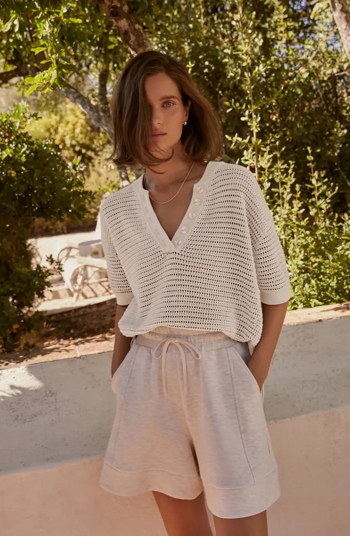 Callie Sheer Knit Cotton Top | Nordstrom