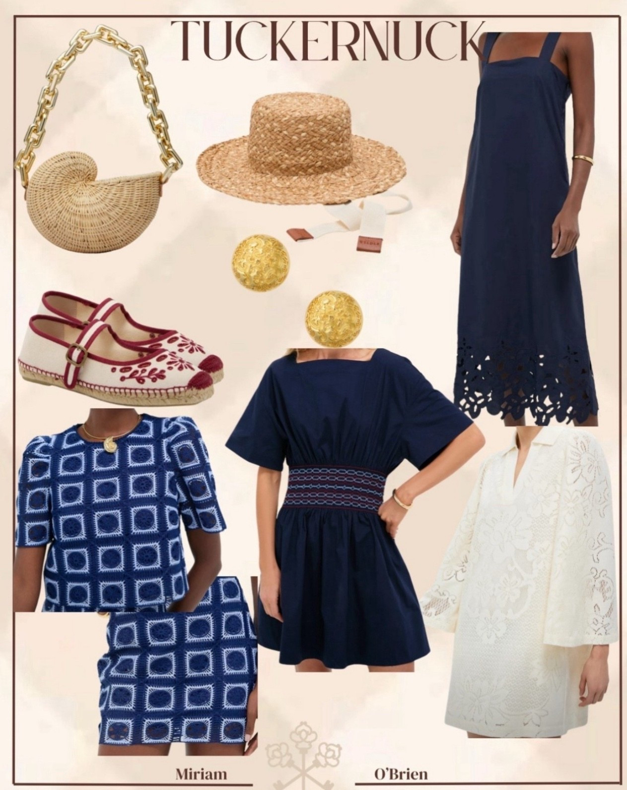 Tuckernuck must haves for summer!

Follow me @miriamobrien on IG and TikTok 

#TuckernuckStyle #SummerElegance #ChicAndClassy #CoastalGrandmotherStyle #FeminineStyle #CottagecoreLook #RomanticStyle #FloralAccessories #WhiteDressSeason #VintageInspired #MiriamOBrienStyle #SoftGoldJewelry #ElegantDetails #PreppyChic #ClassicWithATwist

#LTKSeasonal #LTKOver40 #LTKStyleTip

#LTKOver40 #LTKSeasonal #LTKStyleTip

#LTKSummerEdit #LTKOver40 #LTKStyleTip

#LTKTravel #LTKOver40 #LTKSeasonal