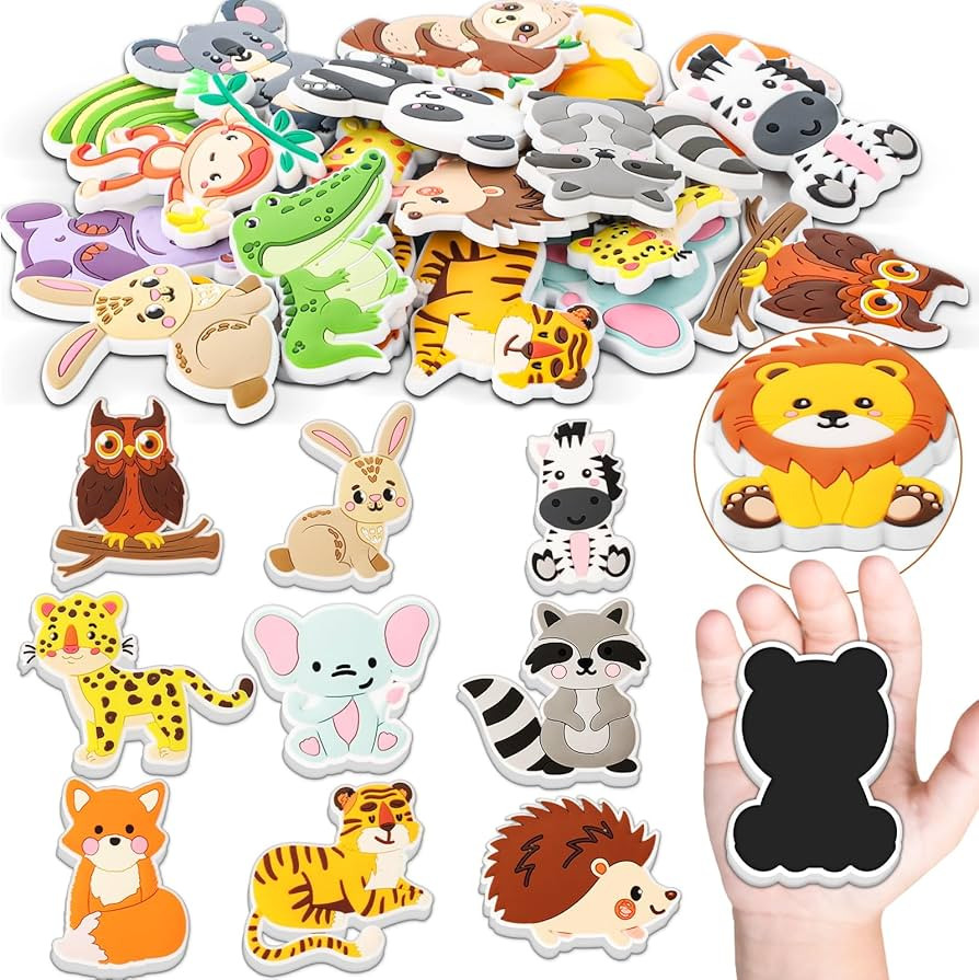 20PCS Fridge Magnets for Kids Animals Refrigerator Magnets for Toddlers 1-3 Rubber Fridge Magnets... | Amazon (US)