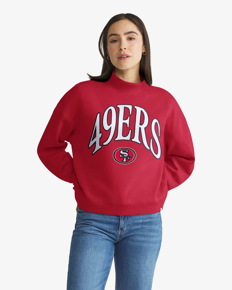 SAN FRANCISCO 49ERS VANTAGE '47 WOMEN'S MOCK NECK PULLOVER - Red | '47Brand