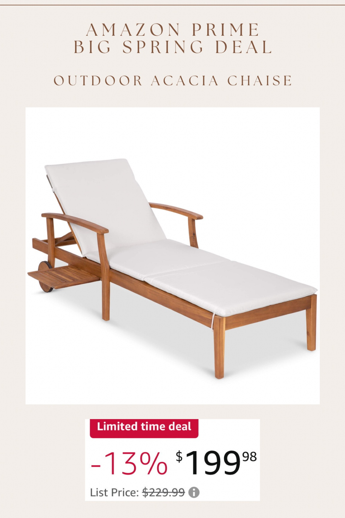 Rare find! Outdoor chaise with cushion under $200!!

#LTKhome #LTKsalealert #LTKSeasonal