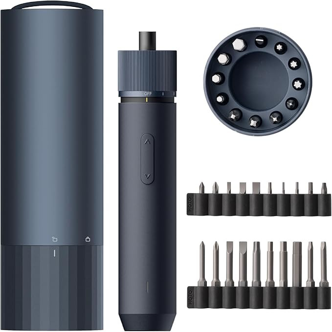 HOTO Electric Screwdriver Kit, 12+20 Extra Bits Enhanced Set, 3.6V Cordless Screwdriver Rechargea... | Amazon (US)