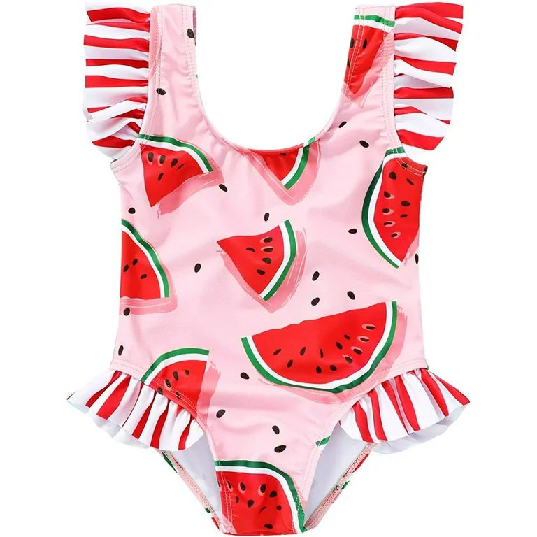 Younger Tree Baby Girl One Piece Swimsuit Kid Sleeveless Beach Bikini Bathing Swimwear for 3-4T | Walmart (US)