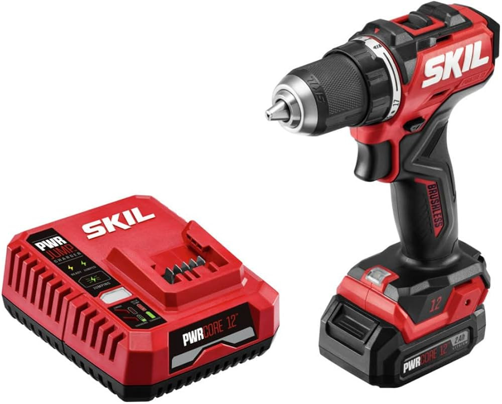 SKIL PWR CORE 12 Brushless 12V 1/2 In. Compact Varible-Speed Drill Driver Kit with 1/2'' Single-S... | Amazon (US)