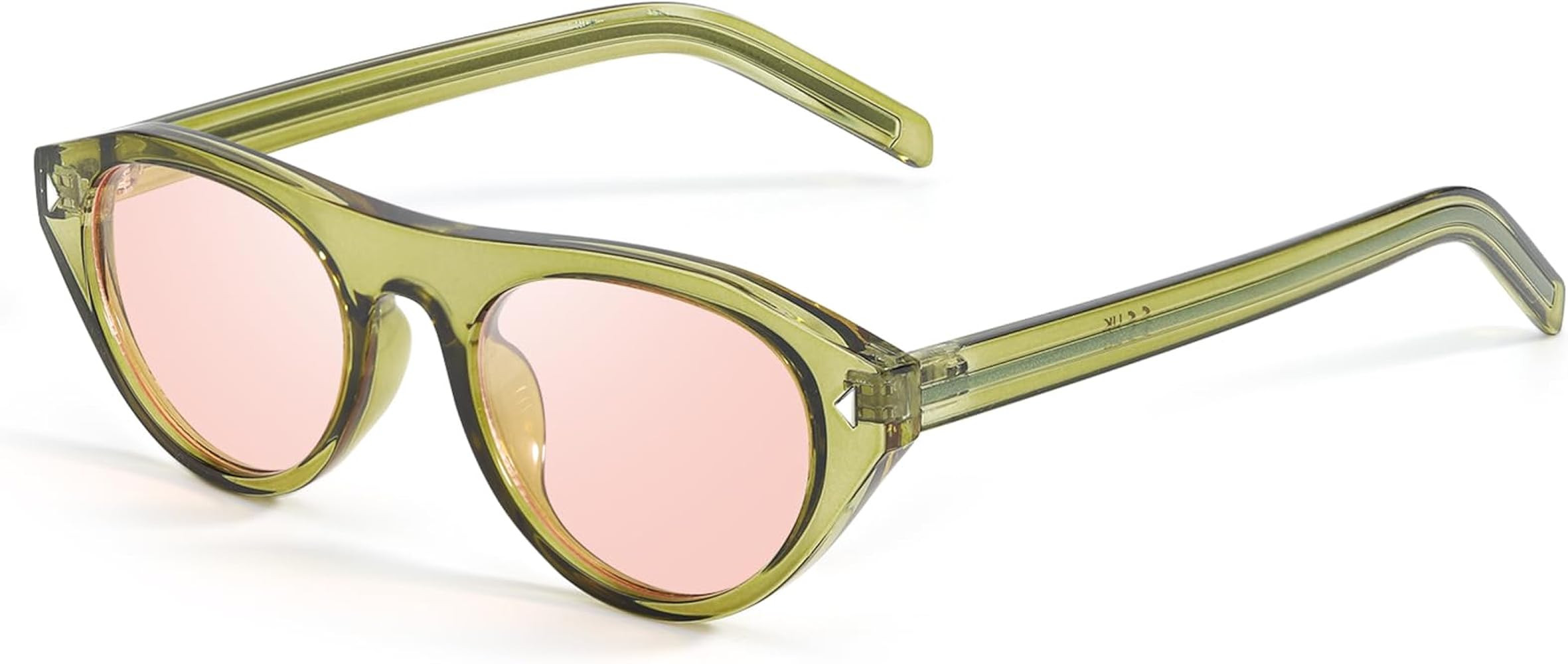 Oval Cat Eye Sunglasses for Women Trendy Retro Cateye Frame with UV Protection for Traveling or D... | Amazon (US)