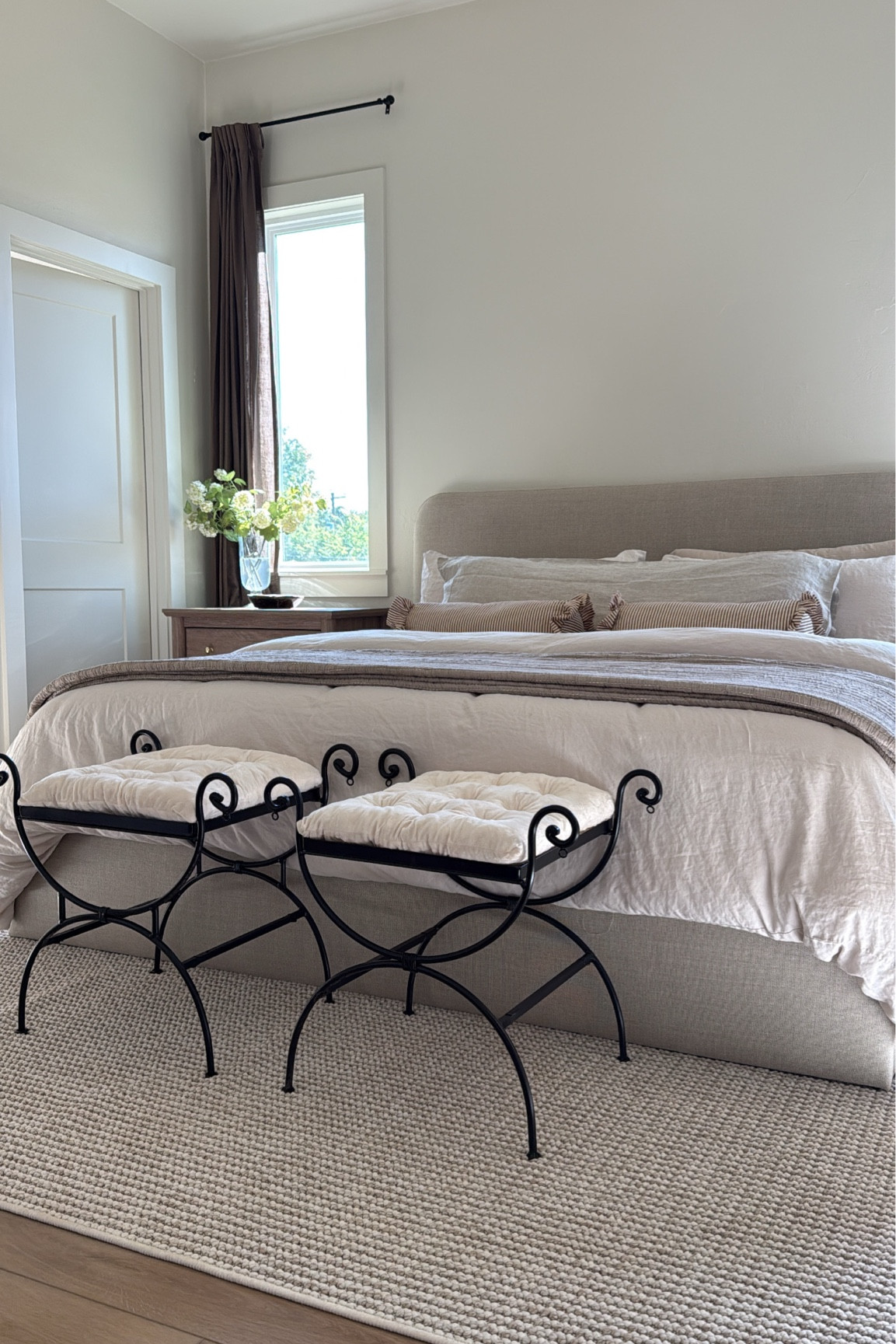 New king linen bed from @Quince  — I have the 40” headboard size in the flax color! They have so many beautiful beds to choose from. I paired with my favorite linen duvet cover in sand and bamboo sheets. Shop my favorites here. #QuincePartner 

#LTKHome #LTKSeasonal