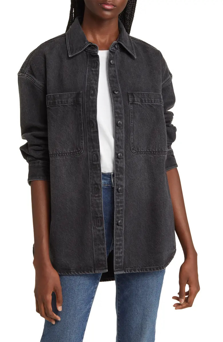 Heavyweight Denim Oversize Button-Up Shirt | Nordstrom