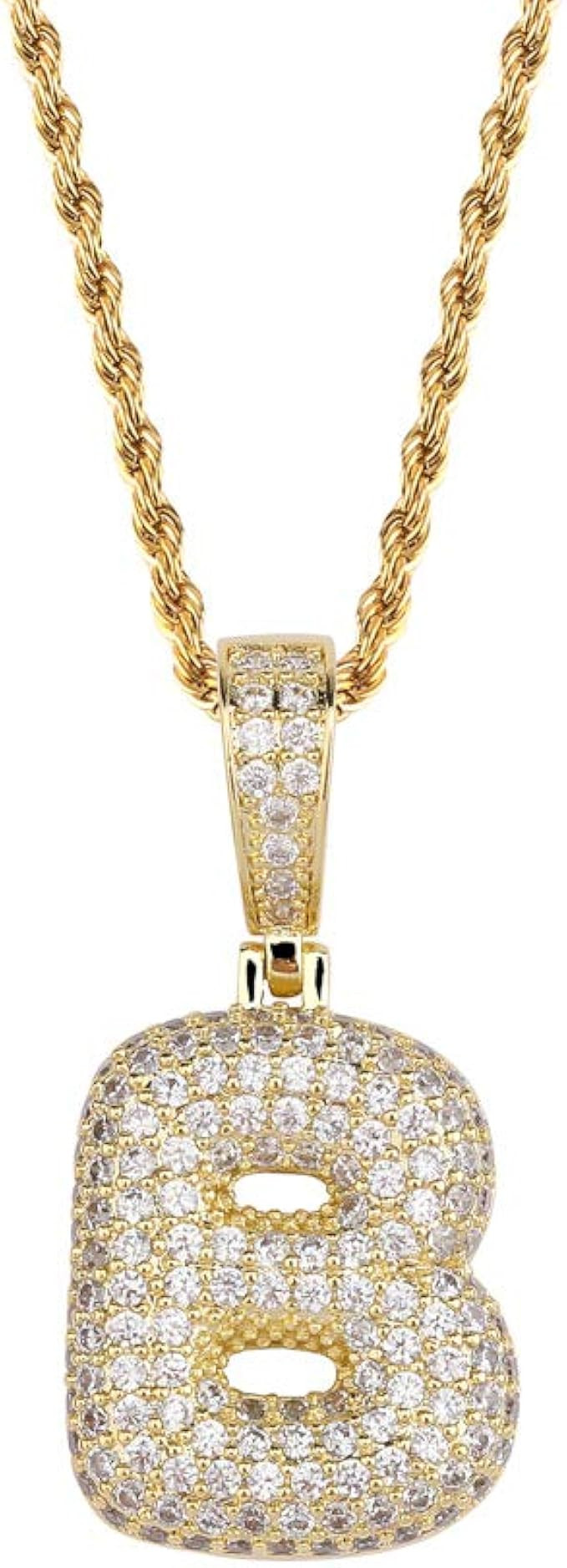 HECHUANG Gold Letter Chain Necklace for Women Personalized Initial Name Necklace Men Stainless St... | Amazon (US)