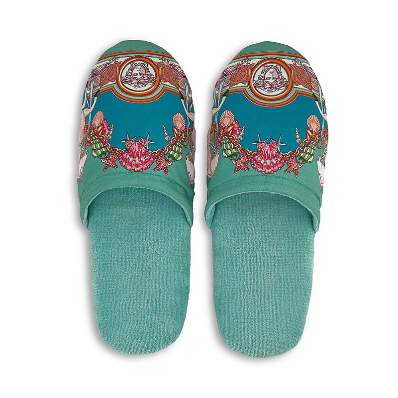Versace Coral Theatre Terry Bath Slippers | Bloomingdale's (US)