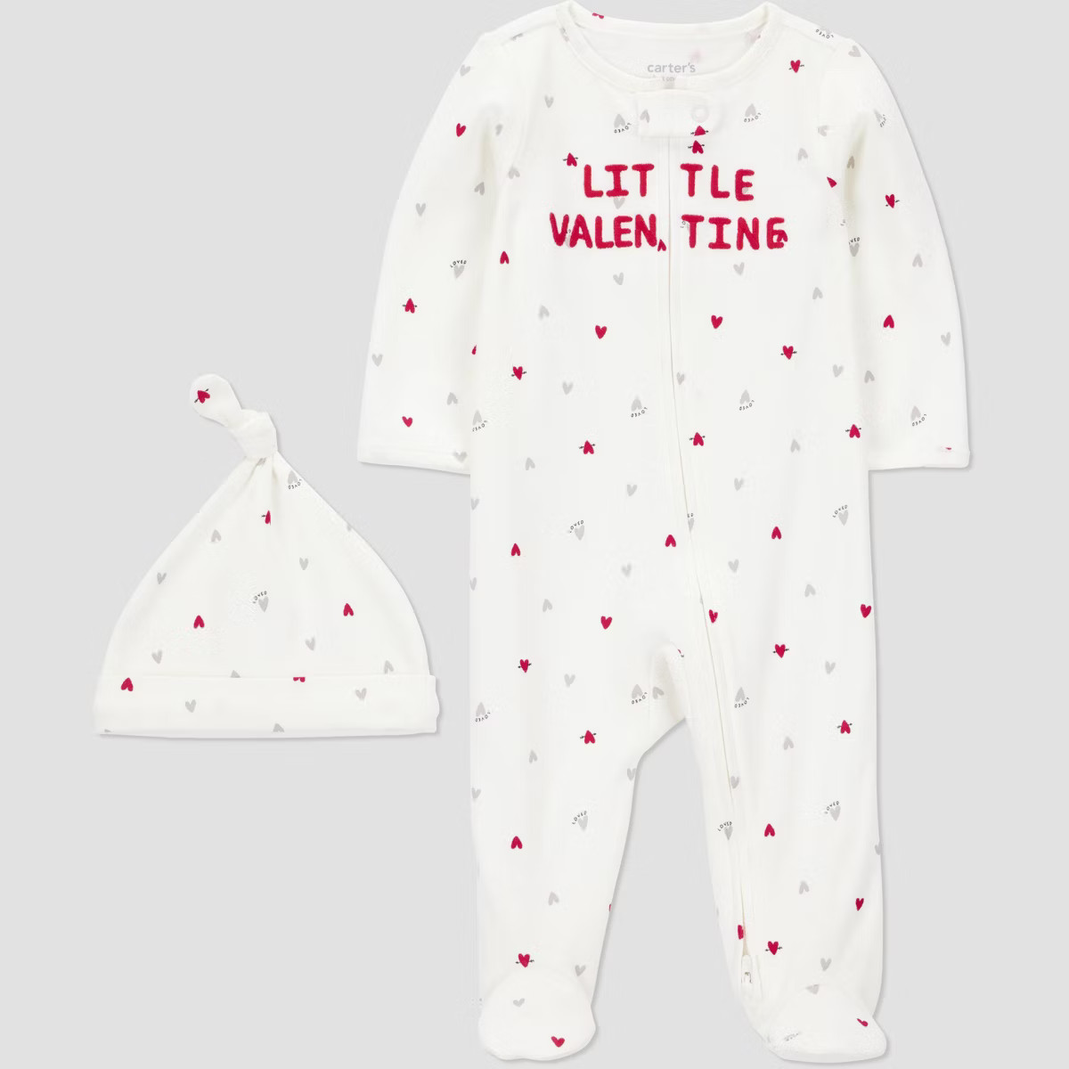 Carter's Just One You® Baby Boys' Little Valentine Sleep N' Play with Hat - White | Target