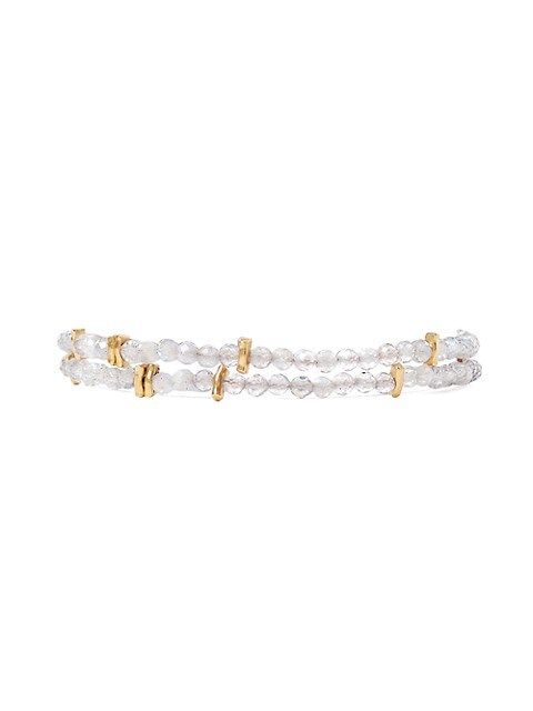Chan Luu 18K Gold-Plated & Labradorite Naked Bracelet | Saks Fifth Avenue