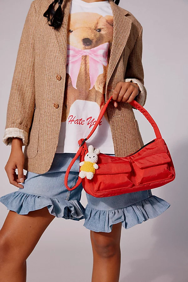 BAGGU Cargo Nylon Shoulder Bag in Candy Apple, Women's at Urban Outfitters | Urban Outfitters (US and RoW)