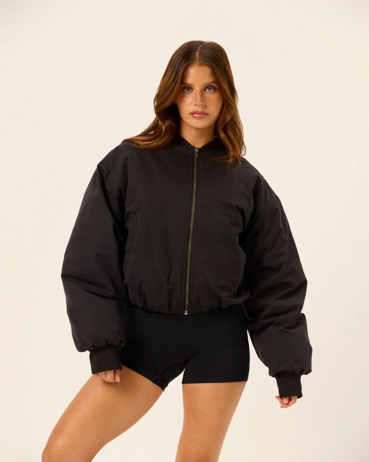 Bomber Jacket | Black | Crop Shop Boutique US