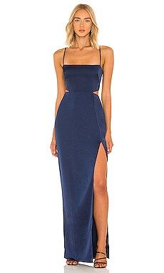 Nookie Stella Cut Out Gown in Navy from Revolve.com | Revolve Clothing (Global)