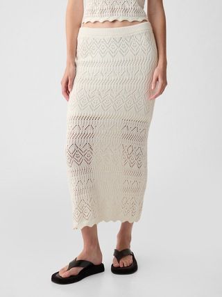 Crochet Pull-On Midi Skirt | Gap (CA)