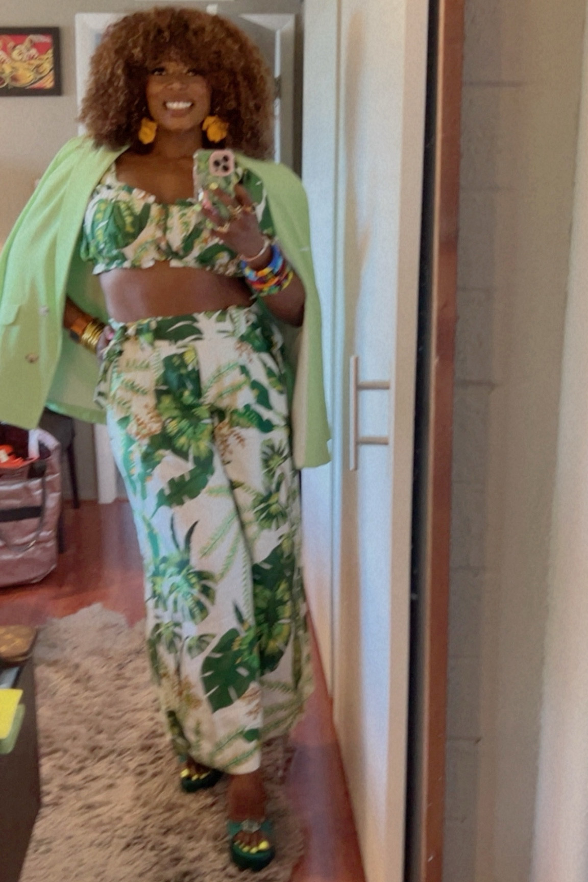 Wedding Guest Dress or wedding guest outfit more like but love this cropped two piece set & got so many compliments which was fantastic as I threw it together very quickly for an event & content creation day! Love the different shades of green & mustard pulled out in accessories to complete the look!! Get it now whilst it’s still 50% off sale!!

#LTKSeasonal #LTKWedding #LTKxNSale