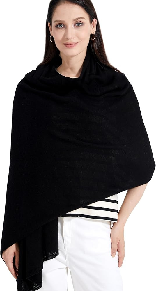Luxury 100% Cashmere Wrap Soft Scarf Stole Knitted Shawl for Women Wayfarer Travel Extra Large 87... | Amazon (US)