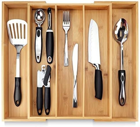 PRISTINE BAMBOO Silverware Tray for Drawer Organizer,Kitchen Drawer Organizer,Cutlery Organizer i... | Amazon (US)