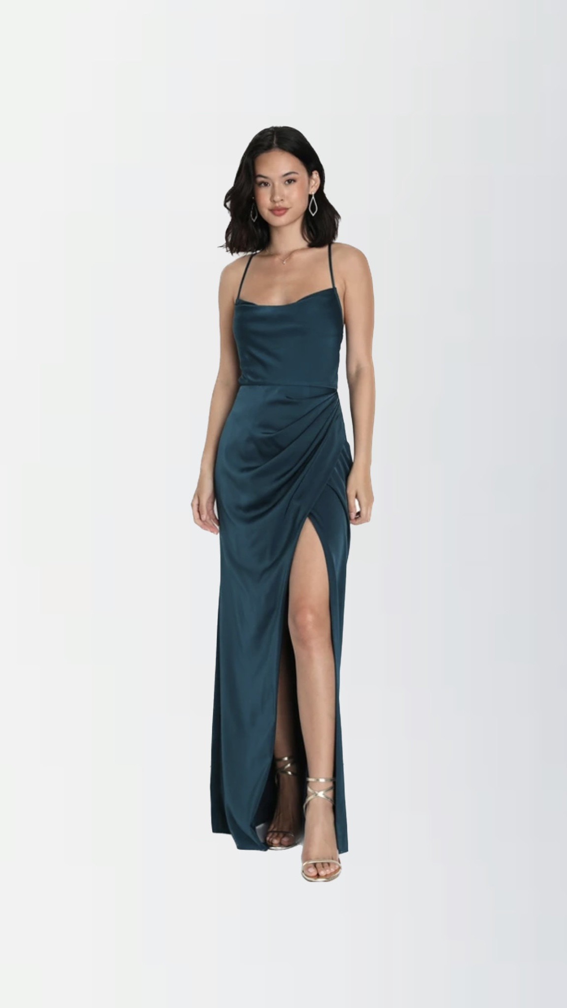 Prom or wedding guest dress I love the dark teal and high slit 

#LTKFindsUnder100 #LTKWedding #LTKShoeCrush
