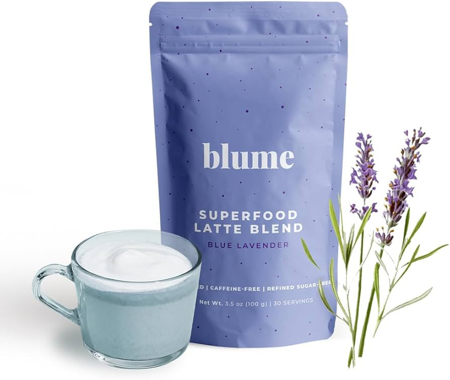 Blume Blue Lavender Latte - Calming Lavender Tea latte to Calm - Lavender Milk Tea with Blue Spir... | Amazon (US)