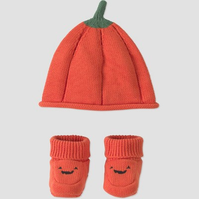 Carter's Just One You® Baby Halloween Pumpkin Hat and Bootie Set - Orange One Size Fits Most | Target