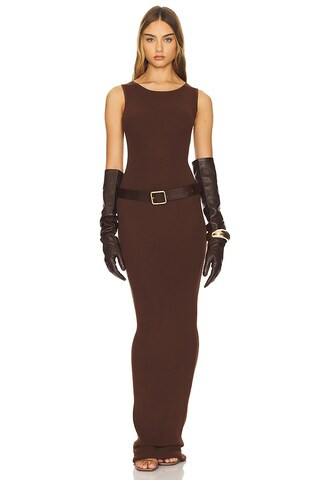 Knit Tank Maxi Dress in Brown | Revolve Clothing (Global)