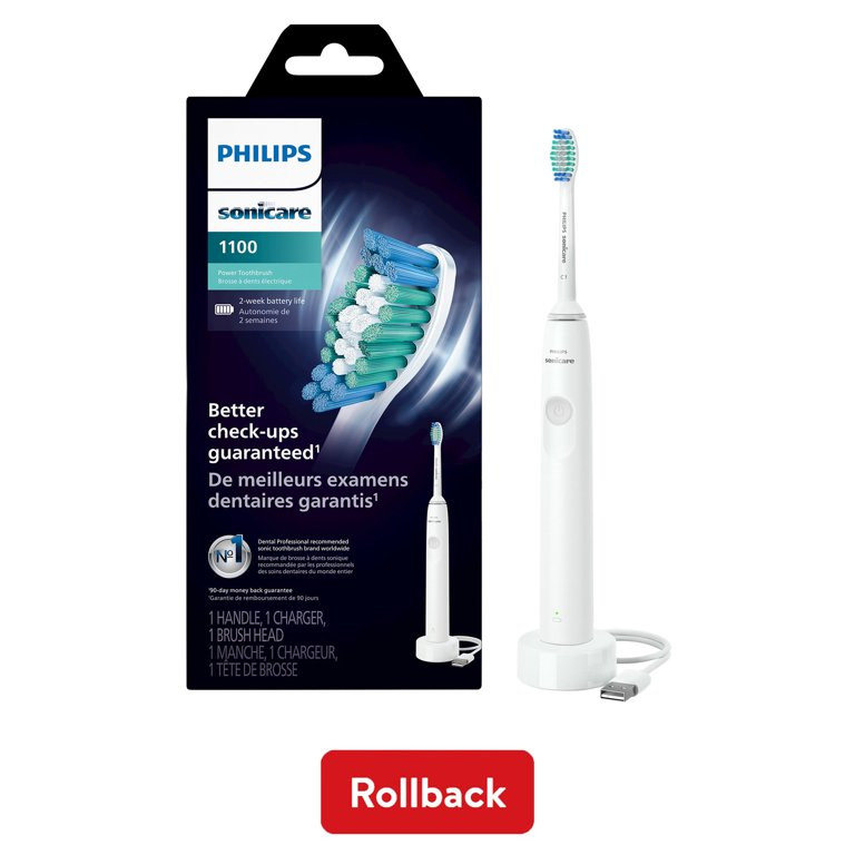 Philips Sonicare 1100 Power Toothbrush, Rechargeable Electric Toothbrush, White Grey HX3641/02 - ... | Walmart (US)