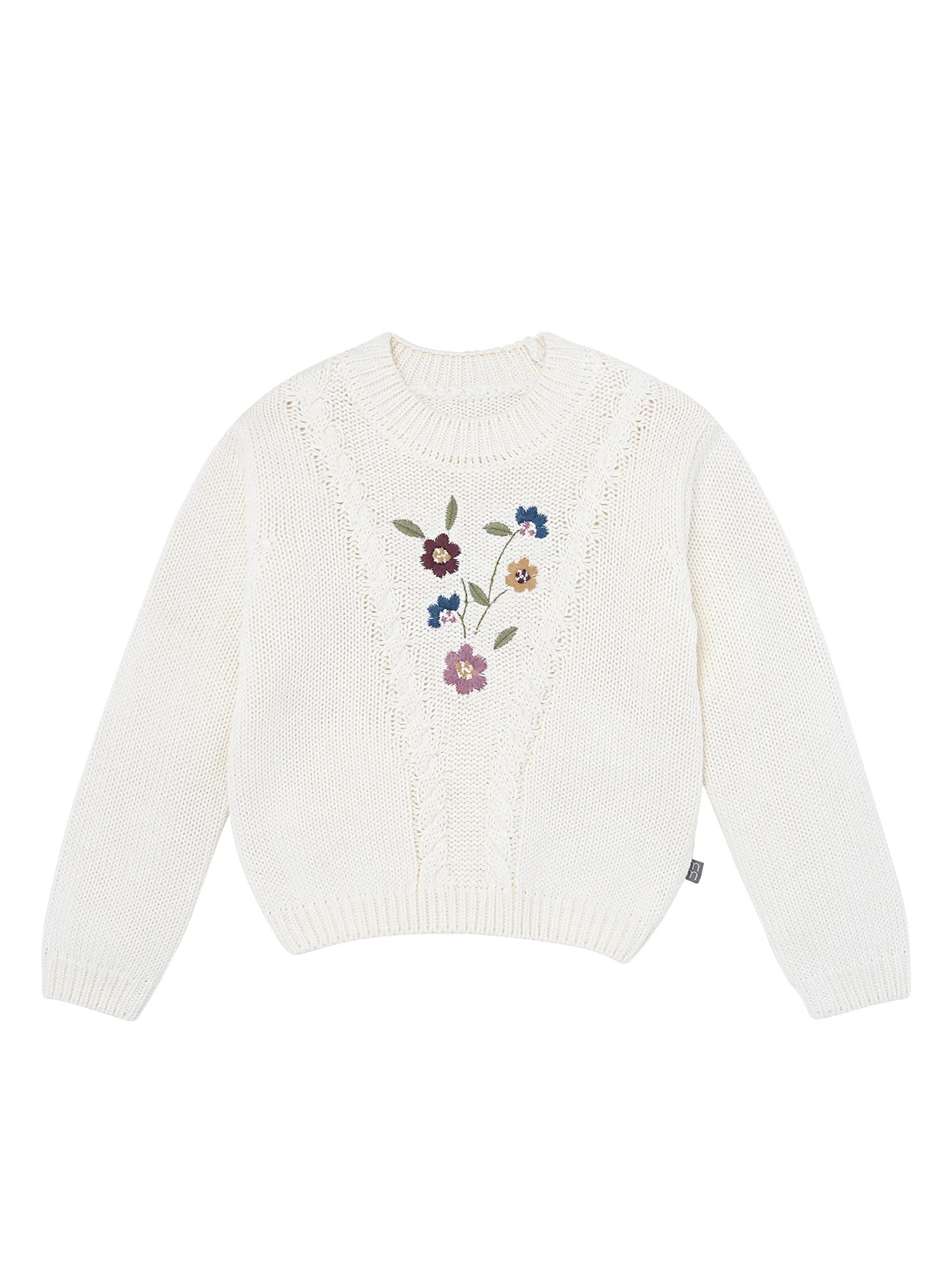 Modern Moments by Gerber Toddler Girl Sweater with Textural Stitches and Embroidery, Sizes 12M-5T | Walmart (US)
