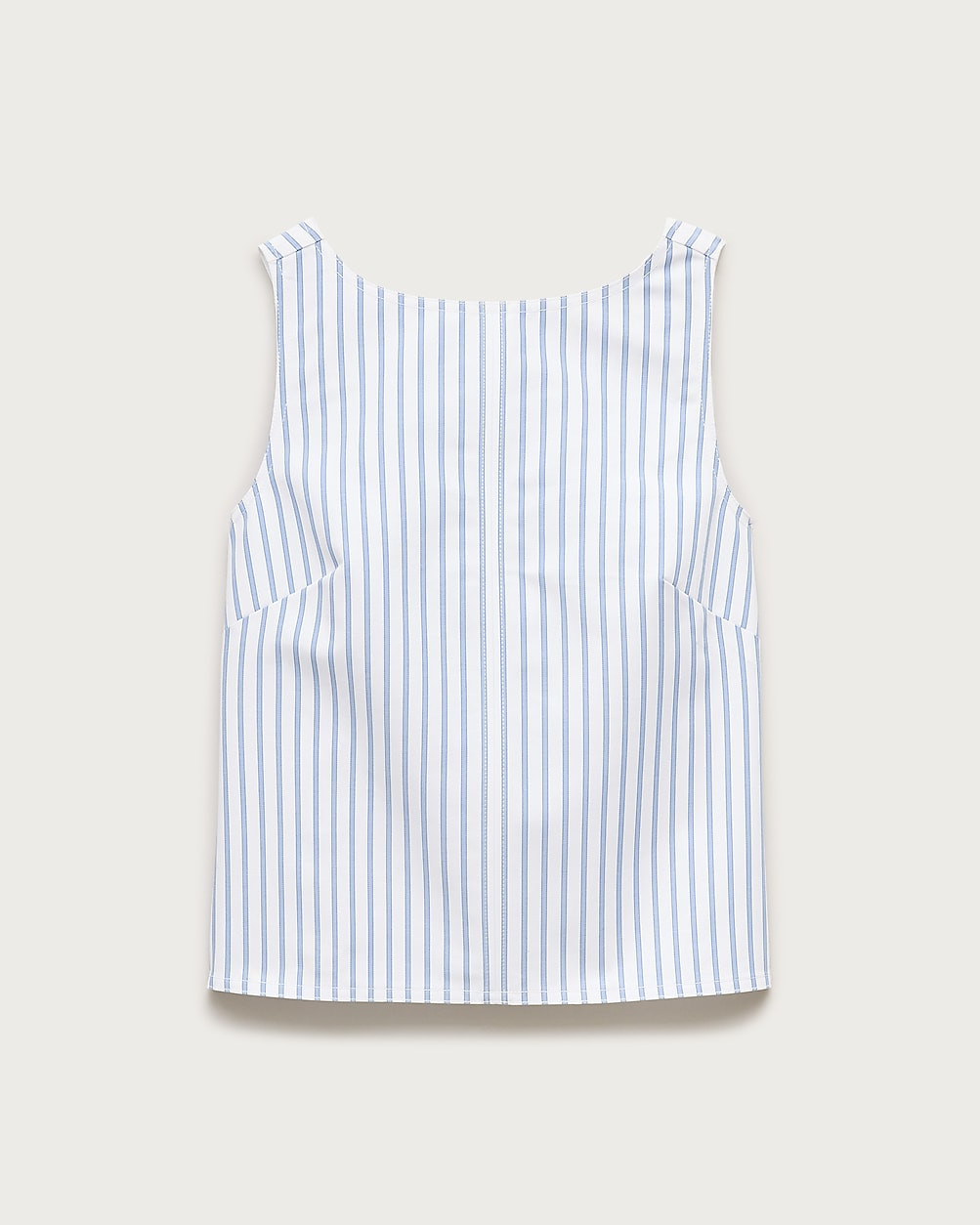 Shell top in striped double cotton poplin | J. Crew US