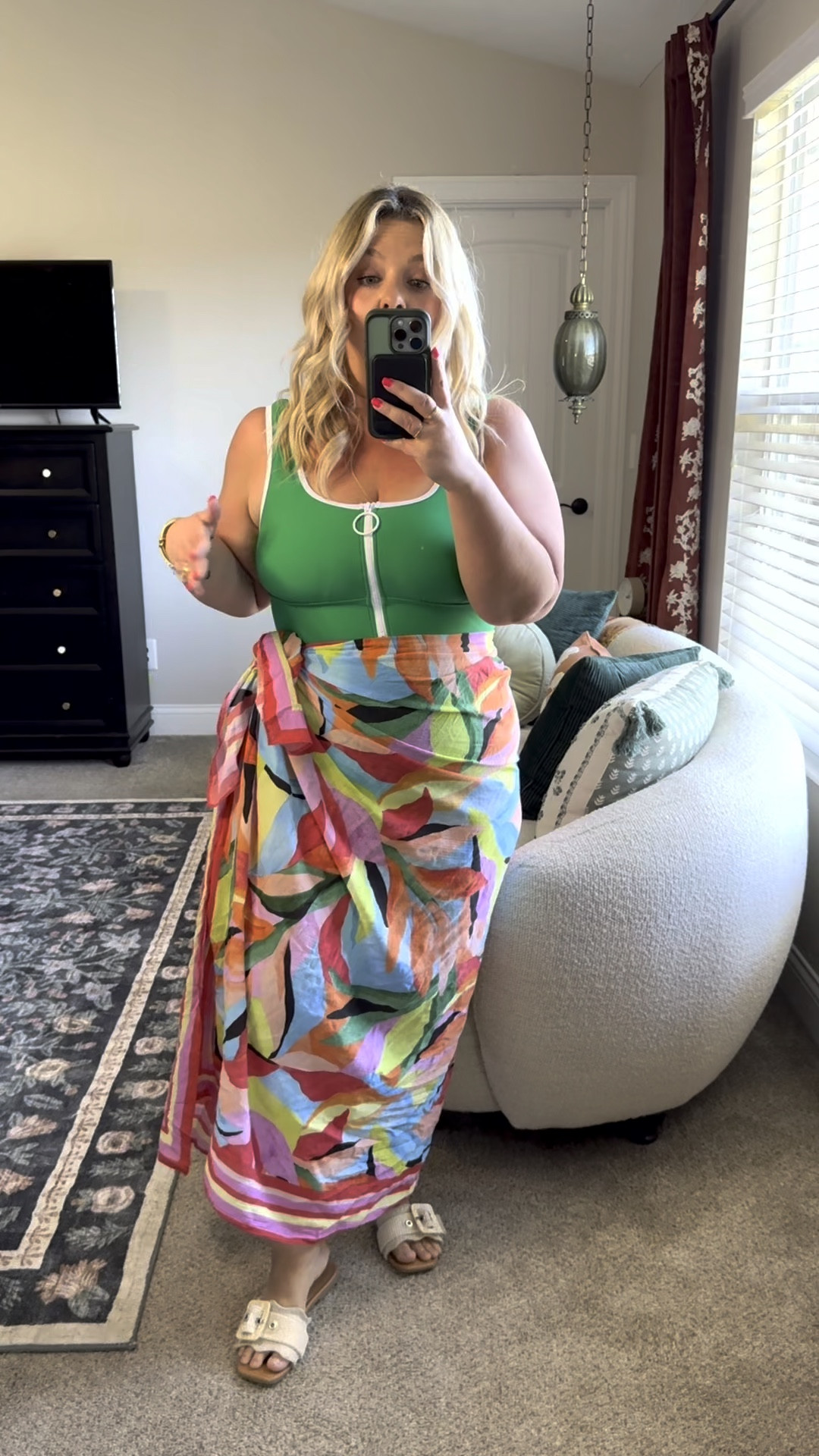 Full coverage one piece bathing suit for the mom on the go! I love this sarong cover up so much! I’m size 16, wearing my usual XL

#LTKWatchNow #LTKSwim #LTKPlusSize