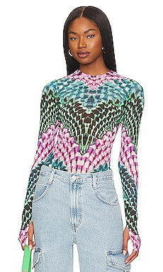 AFRM Kaylee Top in Abstract Feather from Revolve.com | Revolve Clothing (Global)