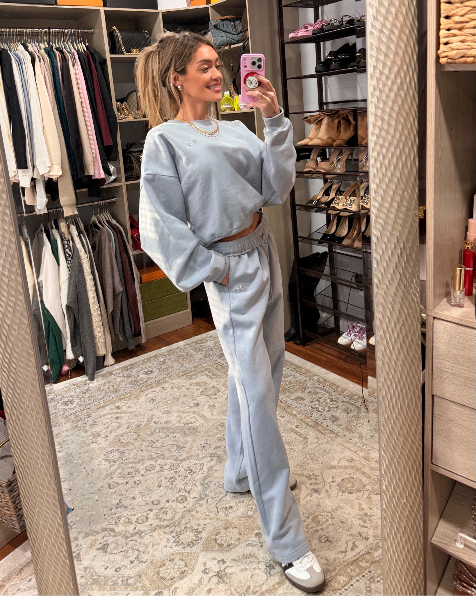 Alo Cropped Accolade Sweatshirt vs. the original Crew Neck Sweatshirt!

Swipe➡️
The blue set is the cropped version in size LARGE. (Sweats are a small)

The brown set is the full length version in Espresso in size SMALL. (Pants are a small)

The cropped version is tighter & shorter, but I only wanted it a tiny bit cropped and I liked the way the large fit. The regular crewneck runs oversized all over, so I get a small!

I linked it all!👇🏼

#LTKmomlife #LTKActive #LTKfitnessgoals