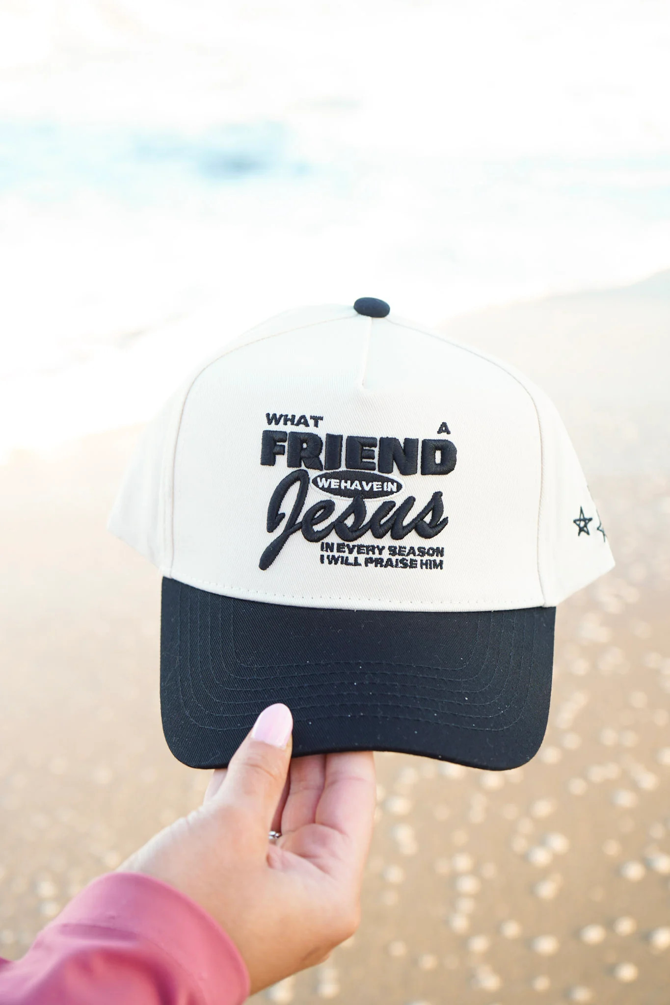 Friend in Jesus - Black Vintage Trucker Hat | KenzKustomz