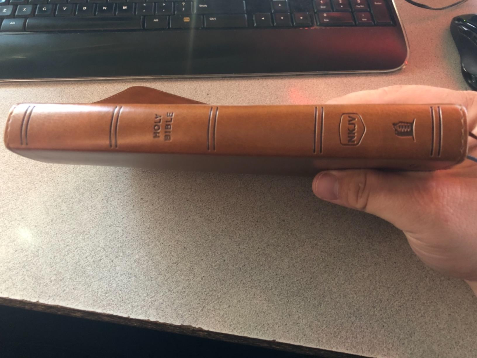 NKJV, Thinline Bible Youth Edition, Leathersoft, Brown, Red Letter, Comfort Print: Holy Bible, Ne... | Amazon (US)