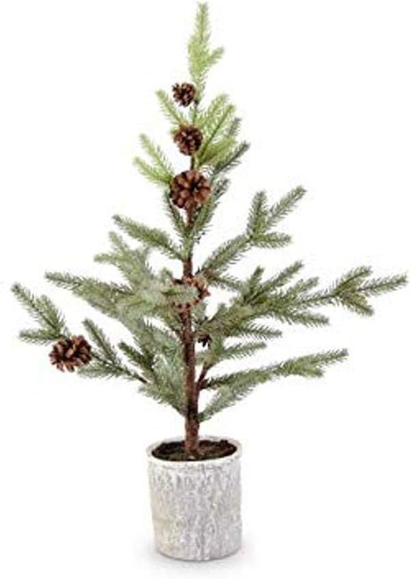 K&K Interiors 54496B 29 Inch Real Touch Powdered Pine Tree with Pinecones in Gray Pot, Green | Amazon (US)