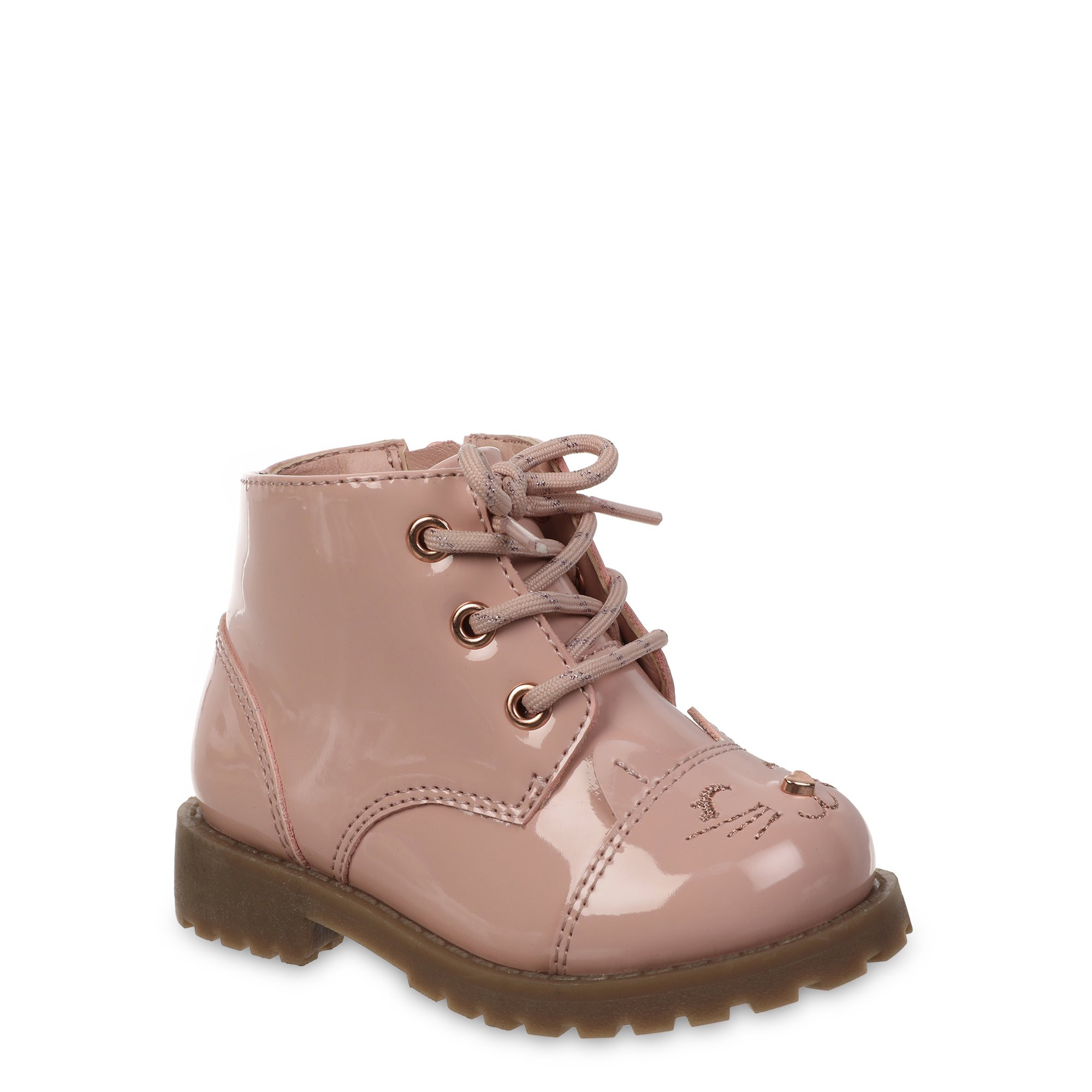 Wonder Nation Critter Lace-up Moto Boot (Infant Girls) | Walmart (US)