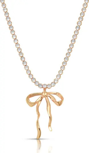 Bow Organica Pendant Tennis Necklace | Nordstrom